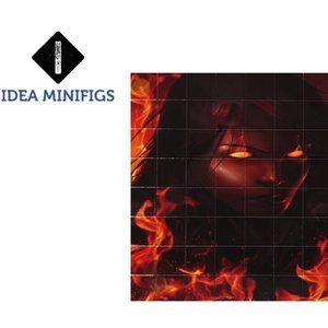 Jean Grey Dark Phoenix Puzzle - Educational UV Print Design Made of Lego Bricks
